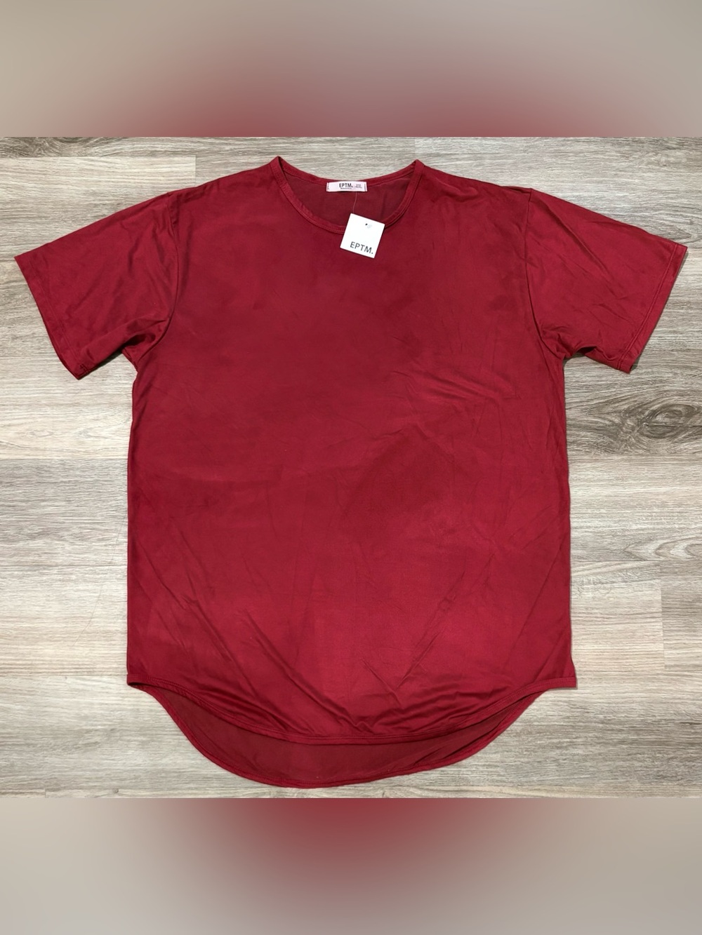 EPTM Mens Velvety Short Sleeve Curved Hem T Shirt USA Made Streetwear NWT XXL